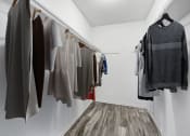 Thumbnail 13 of 66 - a closet with a rack of clothes hanging on the wall