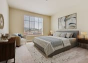 Thumbnail 6 of 20 - a bedroom with a large bed and a window