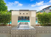 Thumbnail 60 of 64 - a pool with a fountain in the middle of a house