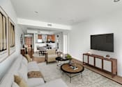 Thumbnail 15 of 88 - a living room with a couch and a television