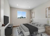 Thumbnail 8 of 12 - a bedroom with a large bed in front of a window