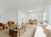 Thumbnail 2 of 17 - a living room with a couch and a coffee table