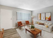 Thumbnail 15 of 28 - the preserve at ballantyne commons living room with white couches and chairs