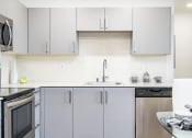 Thumbnail 31 of 42 - Kitchen with stainless-steel dishwasher, Quartz Countertops, Custom Cabinetry