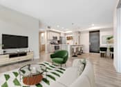 Thumbnail 3 of 10 - Living And Kitchen at The Blvd Lofts, Encino California  