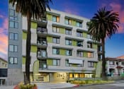 Thumbnail 38 of 39 - an image of a building with palm trees in front of it