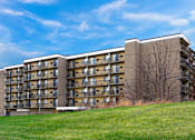 Thumbnail 16 of 17 - Balconies on the exterior of the Kentwood Square apartment building.