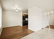 Thumbnail 2 of 15 - Dining area in a 2-bedroom, 1-bath apartment at Cambridge Square Apartments in Flint.