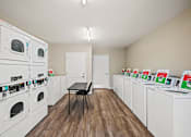 Thumbnail 11 of 15 - Laundry facility at Cambridge Square Apartments in Flint, equipped with washers and dryers for resident use.