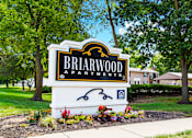 Thumbnail 24 of 24 - Monument sign at Briarwood Apartments Columbus, IN..