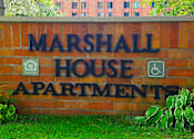 Thumbnail 13 of 13 - Monument sign for Marshall House Apartments.