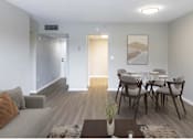Thumbnail 10 of 15 - an empty living room with a hardwood floor at Lakeside @ Biscayne Gardens,North Miami, FL,33181