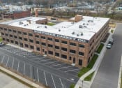 Thumbnail 23 of 25 - an aerial view of Brooke Street Lofts historic Northern Casket building in Fond du Lac, WI