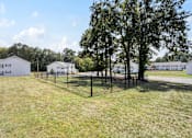 Thumbnail 11 of 18 - A white house with a black fence and a tree in front.