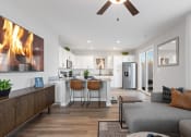 Thumbnail 26 of 48 - an open concept kitchen and living room in a home at Sanctuary at Indian Creek homes for rent near Cummings Research Park
