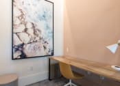 Thumbnail 29 of 48 - Micro office suite with desk, chair, and lamp