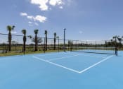 Thumbnail 19 of 48 - a blue tennis court with palm trees in the background at Concorde