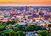 Thumbnail 36 of 37 - an aerial view of downtown birmingham, alabama at sunset
