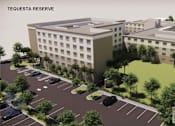 Thumbnail 4 of 4 - Exterior rendering of Tequesta Reserve affordable senior apartments in Davie, Florida.