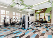 Thumbnail 24 of 30 - expansive fitness studio with weight tower and cardio machines