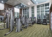 Thumbnail 36 of 44 - massive fitness center with techno-gym equipment at Residences at The Green Apartments for rent in Lakewood Ranch