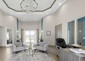 Thumbnail 2 of 19 - Lobby with comfortable seating and leasing area  at The Madison Franklin, Tennessee, 37064