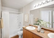 Thumbnail 14 of 24 - bathroom with a white shower at Desert Eagle Estates, Glendale