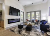 Thumbnail 3 of 39 - the estates at tanglewood|living room with fireplace