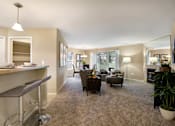 Thumbnail 2 of 22 - Kitchen And Living Area at Amberly Apartments, West Bloomfield, 48322
