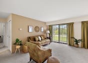 Thumbnail 27 of 31 - a living room with a couch and chair  at Northridge, Rochester Hills, Michigan