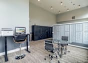 Thumbnail 58 of 73 - A modern office with a desk, chair, and computer.