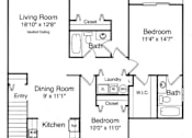 Thumbnail 22 of 41 - Three Bedroom Upper Floor Plan