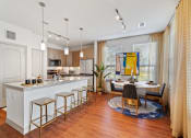 Thumbnail 15 of 39 - Wood-Style Flooring in Kitchen , Living, Dining area