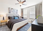 Thumbnail 27 of 39 - Apartment bedroom with ceiling fan