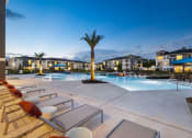 Thumbnail 33 of 39 - Infinti Edge style pool with beach entry and heated spa