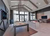 Thumbnail 5 of 37 - Social room with billiard table, flat panel TV, and seating areas