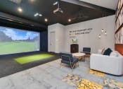 Thumbnail 7 of 37 - Golf Simulator Room featuring Full Swing Golf system
