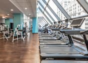 Thumbnail 10 of 53 - a row of treadmills and elliptical trainers in a gym