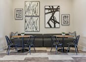 Thumbnail 47 of 53 - black and white abstract painting at Vine + Vail Townhomes and Apartments, Grapevine, TX 76051