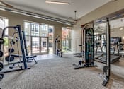 Thumbnail 27 of 53 - Fitness center with strength equipment at The Barton Apartments, Texas, 75206