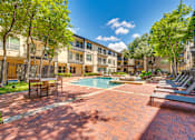Thumbnail 31 of 69 - A sunny day at the poolside of a residential building.