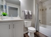 Thumbnail 17 of 39 - Bathroom With Bathtub at Highland Luxury Living, Lewisville, TX