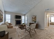 Thumbnail 1 of 32 - Main Living Room at Hunters Hill Apartments, Dallas, TX, 75287