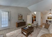Thumbnail 2 of 32 - Open Living Room at Hunters Hill Apartments, Dallas, TX, 75287