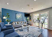 Thumbnail 57 of 72 - grey sofa and blue couch in a room at Southern Oaks, Texas, 76132