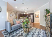 Thumbnail 4 of 22 - Living Room Come Kitchen at Delray Apartments, Houston, 77077