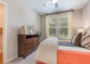 Thumbnail 5 of 22 - Bedroom With Ceiling Fan at Delray Apartments, Houston, Texas