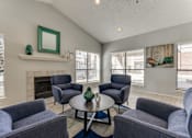 Thumbnail 28 of 39 - Living Room With Fireplace at Wilson Crossing, Texas