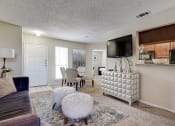 Thumbnail 4 of 29 - Living Room With TV at Woodland Hills, Irving