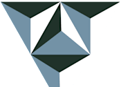 Thumbnail 9 of 9 - A geometric shape with a white triangle on top of a blue triangle.